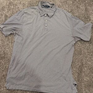 Ralph Lauren Men's Polo Golf Shirt - Black and White Stripes